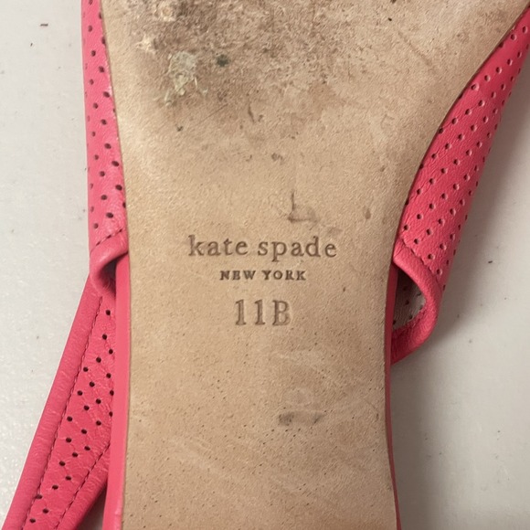 Kate Spade Pink Victoria Flat Size 11B Pointed Toe Preppy Colorful Romantic EUC - Picture 7 of 8